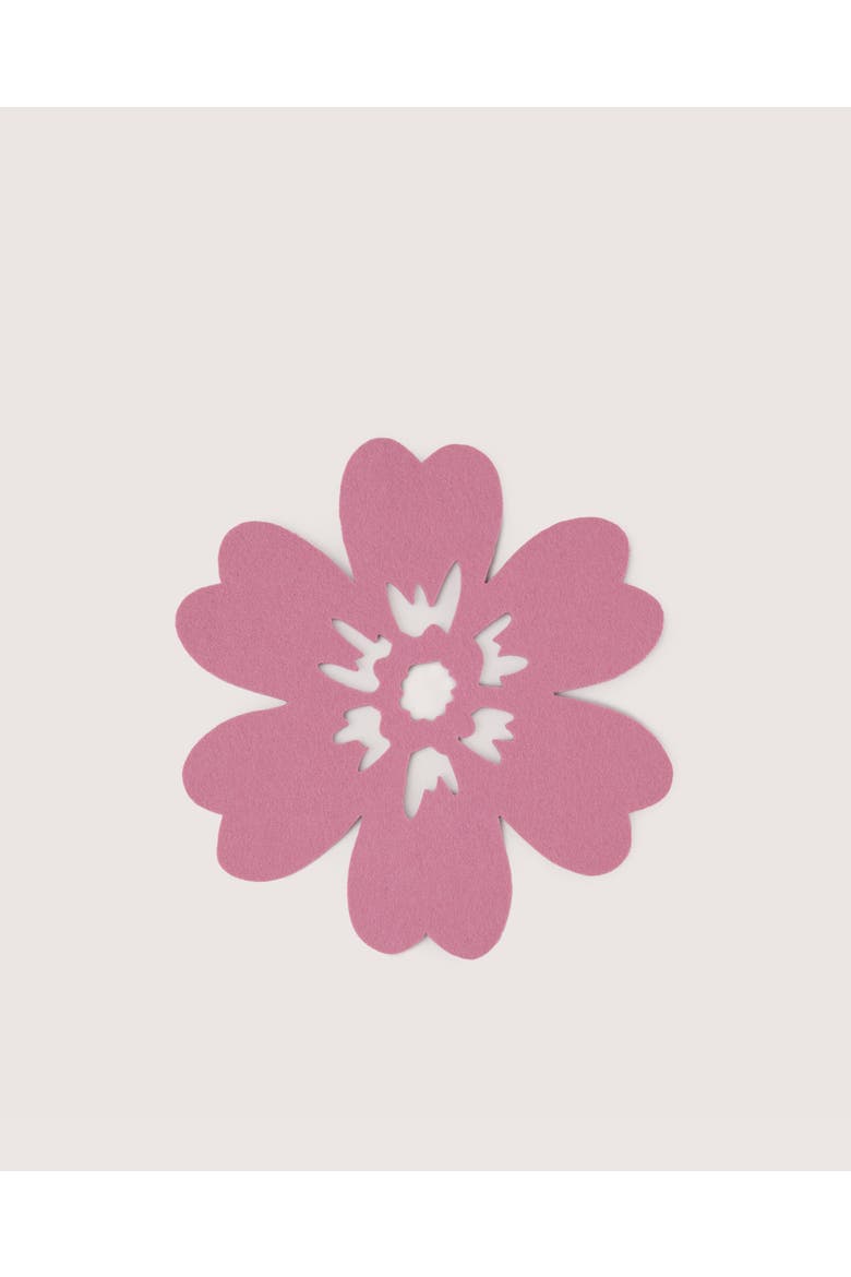 Merino Wool Hibiscus Trivet, Main, color, Mauve