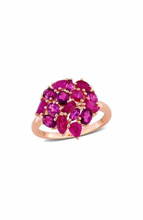 Multi-Shaped Ruby Statement Ring