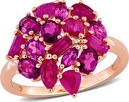 DELMAR Multi-Shaped Ruby Statement Ring
