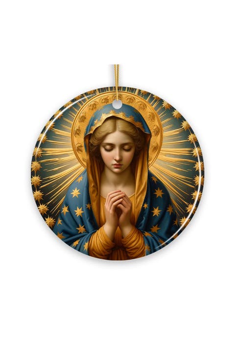 Praying Virgin Mary Starry Halo Ornament