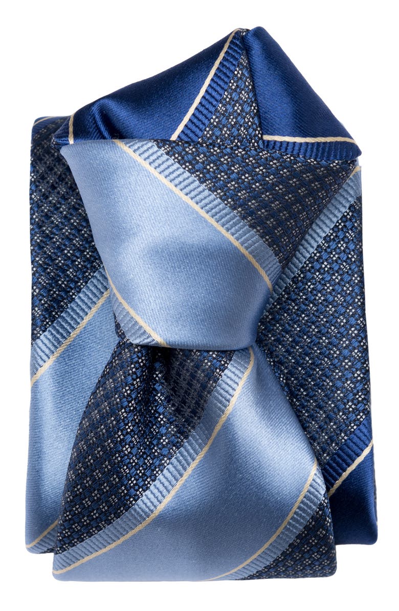 Elizabetta Ferrari - Silk Jacquard Tie for Men, Alternate, color, Blue