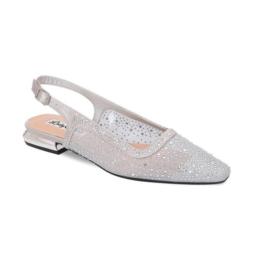 Lady Couture Rhinestone Mesh Flat