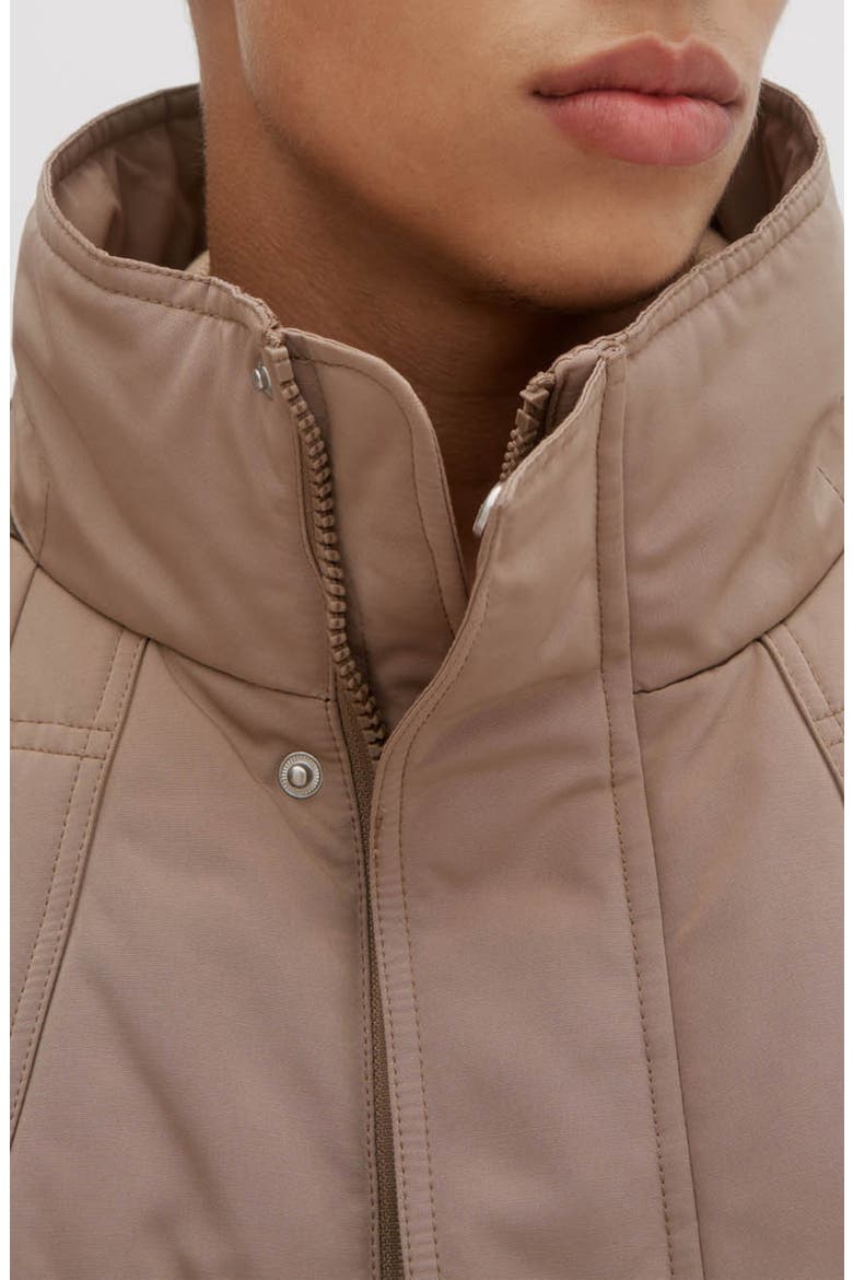 Puffer Bomber Jacket, Alternate, color, SAND