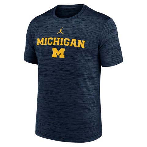 Men's Jordan Brand Navy Michigan Wolverines 2025 Sideline Velocity Performance T-Shirt