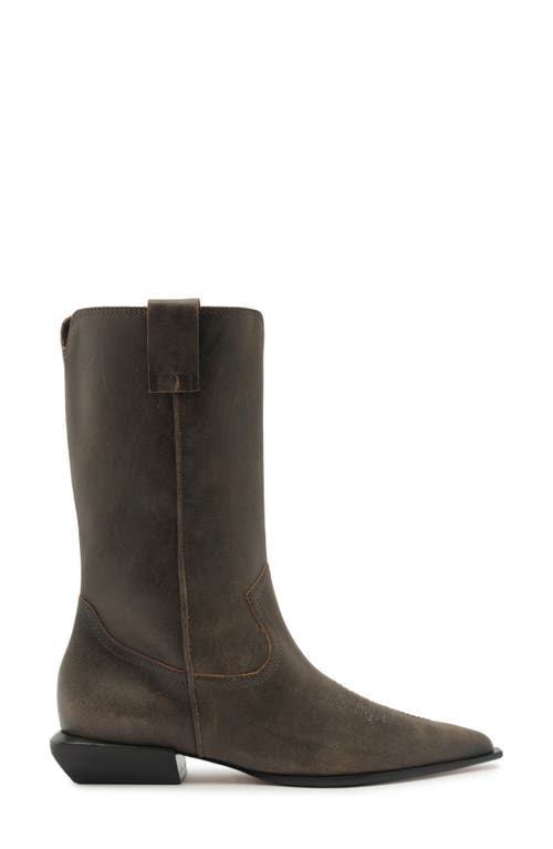 Schutz Ashley Pointed Toe Western Boot In Brown