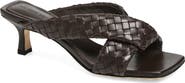 Bottega Veneta Riva Square Toe Kitten Heel Intrecciato Sandal