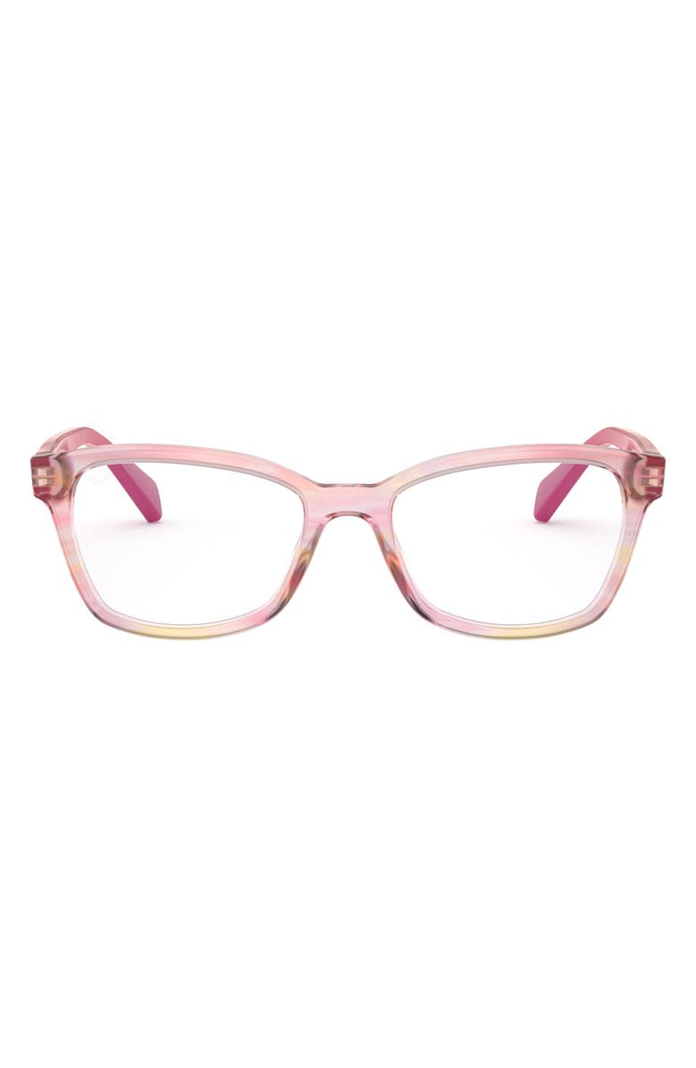 Ray-Ban 48mm Optical Glasses, Main, color, Fuchsia