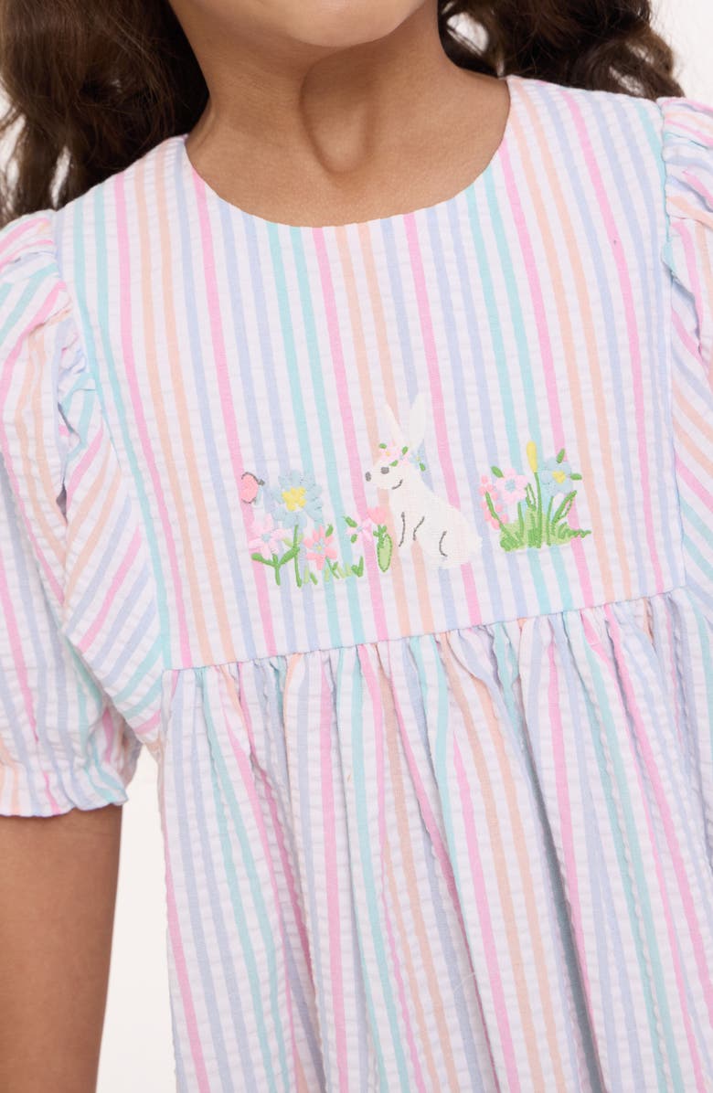 Iris & Ivy Kids' Seersucker Bunny Dress, Alternate, color, Multi