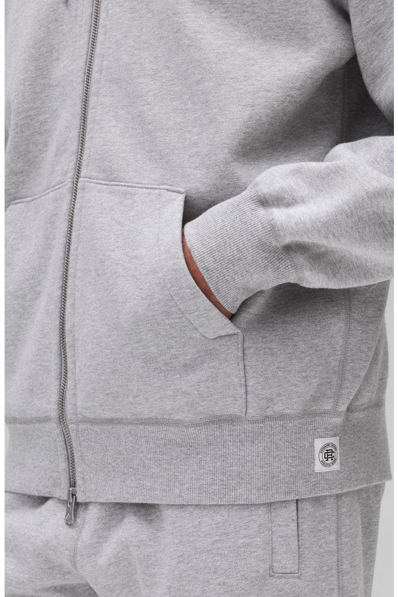 Midweight Fleece Zip Hoodie, Alternate, color, HEATHER GREY