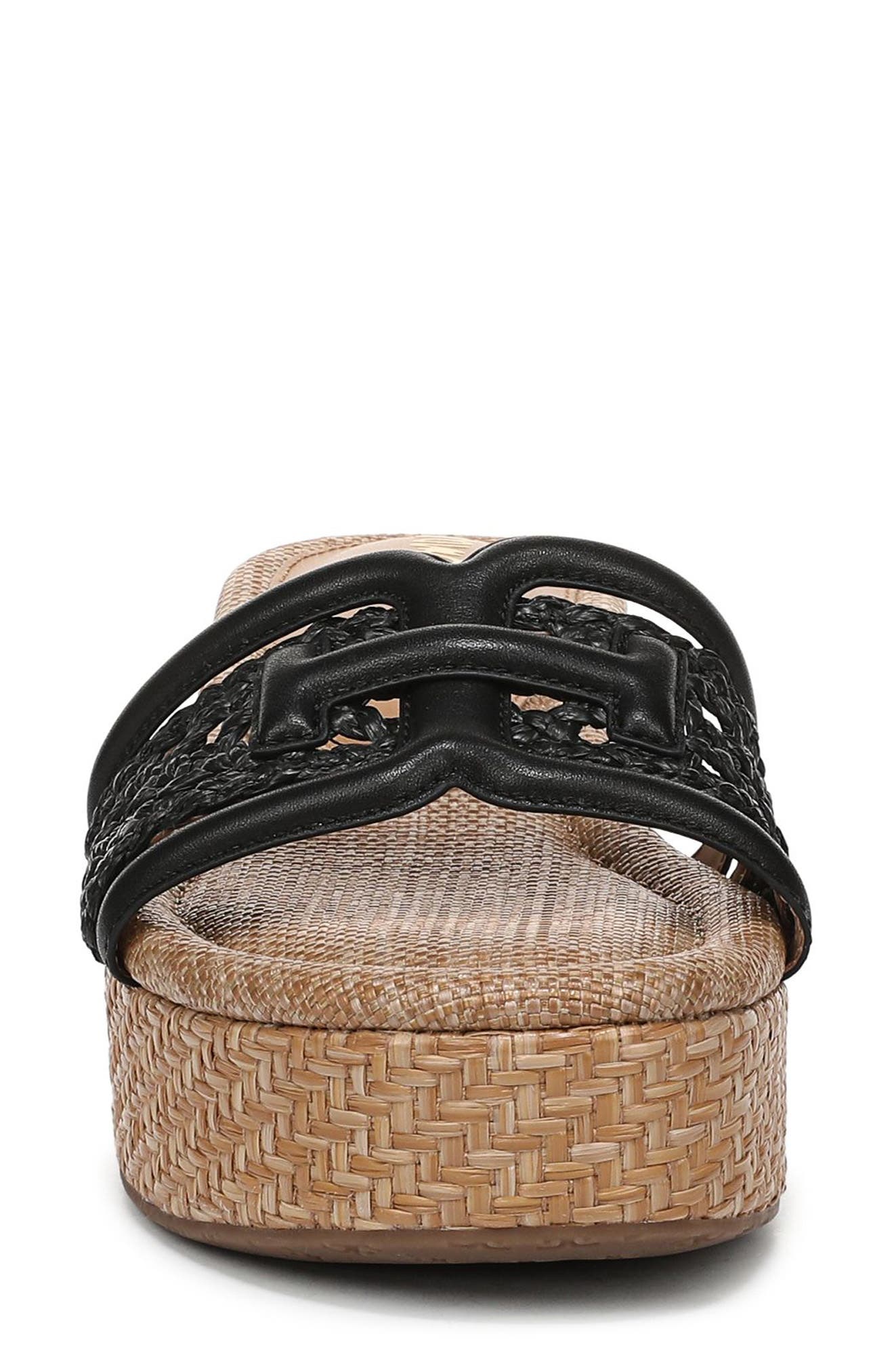 Sam Edelman Pauleena Platform Wedge Slide Sandal, Alternate, color, Black Suede