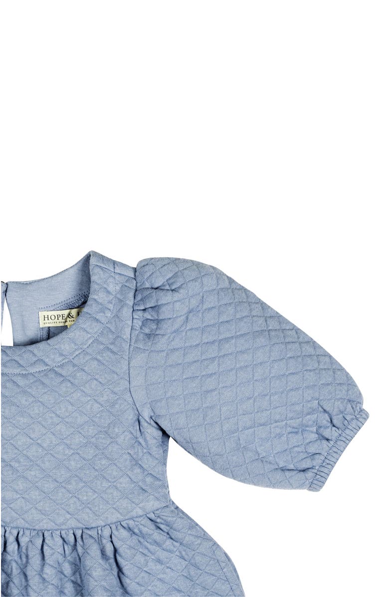 Hope & Henry Baby Girls' Quilted Puff Sleeve Dress, Infant, Alternate, color, 