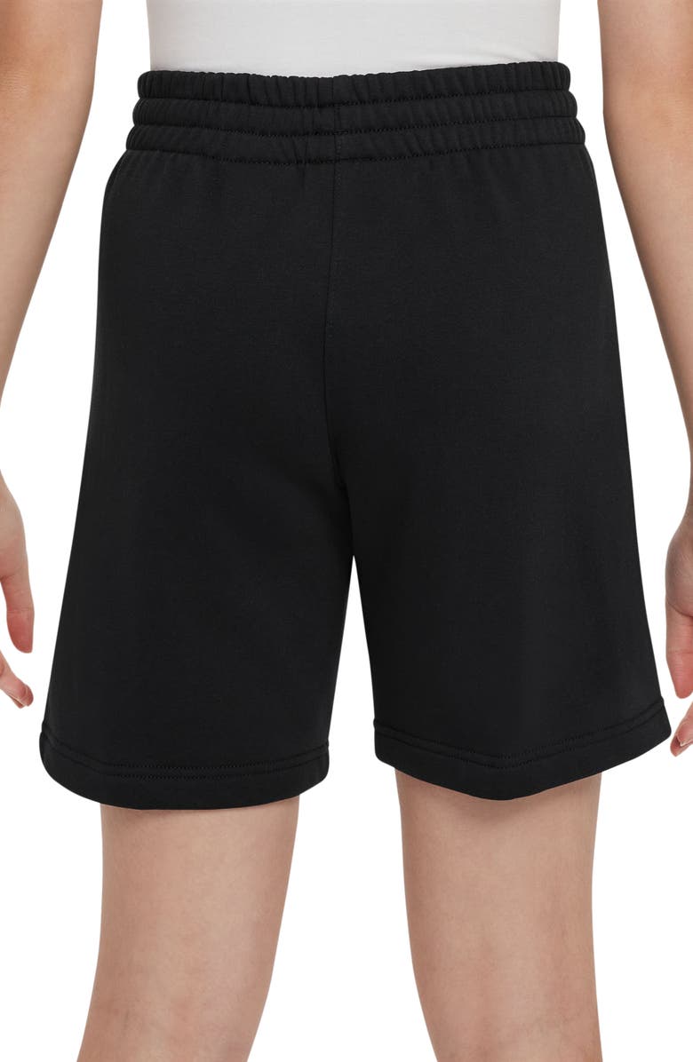 Nike Kids' Sportswear Club Fleece French Terry Shorts, Alternate, color, Black/ White