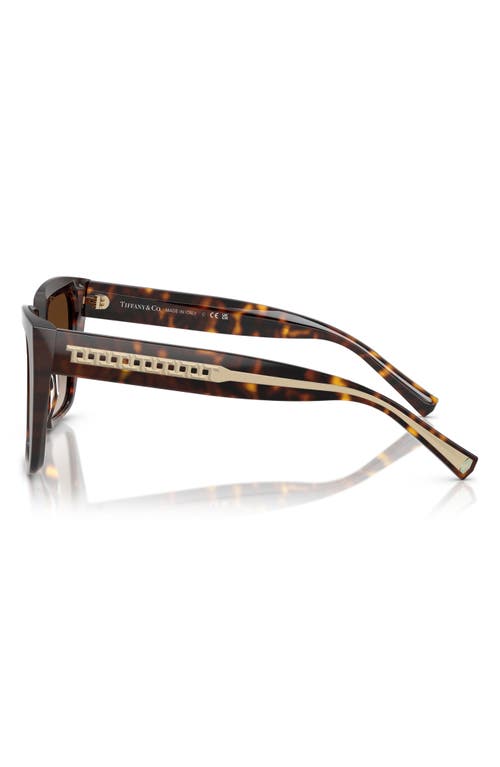 Tiffany & Co . 55mm Gradient Square Sunglasses In Brown