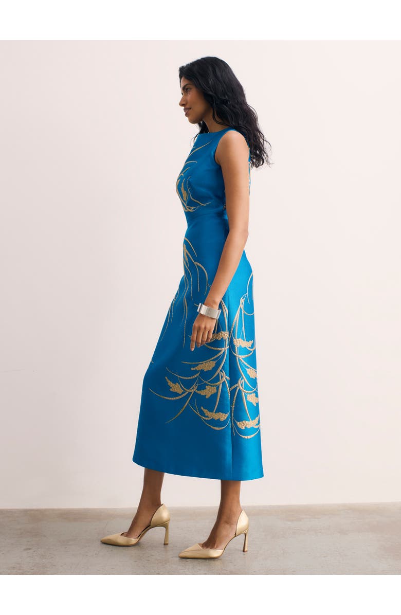The Fold Eden Jacquard Dress, Alternate, color, Blue