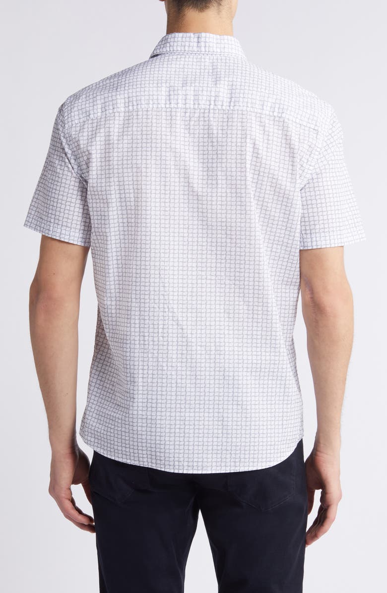 Robert Barakett Firdale Geo Print Short Sleeve Button-Up Shirt, Alternate, color,