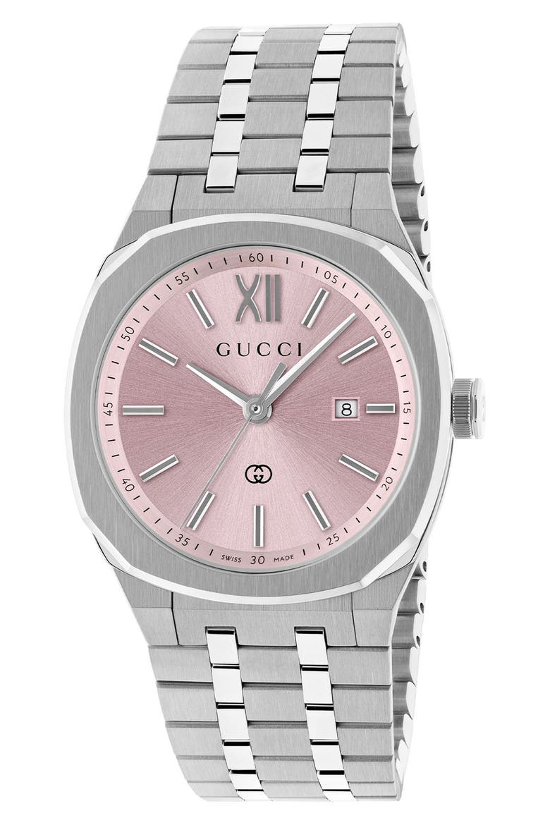 25H Bracelet Watch, 30mm, Main, color, SILVER/ PINK