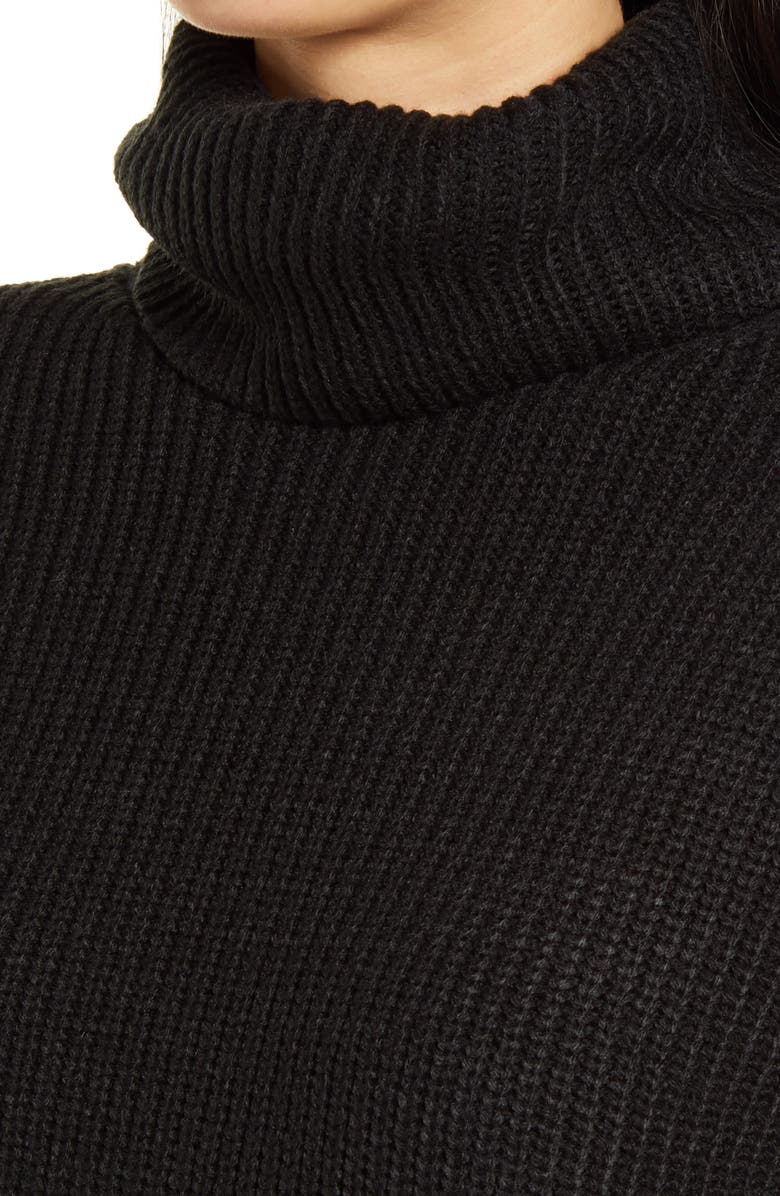 Charles Henry Long Sleeve Turtleneck Sweater Dress, Alternate, color,