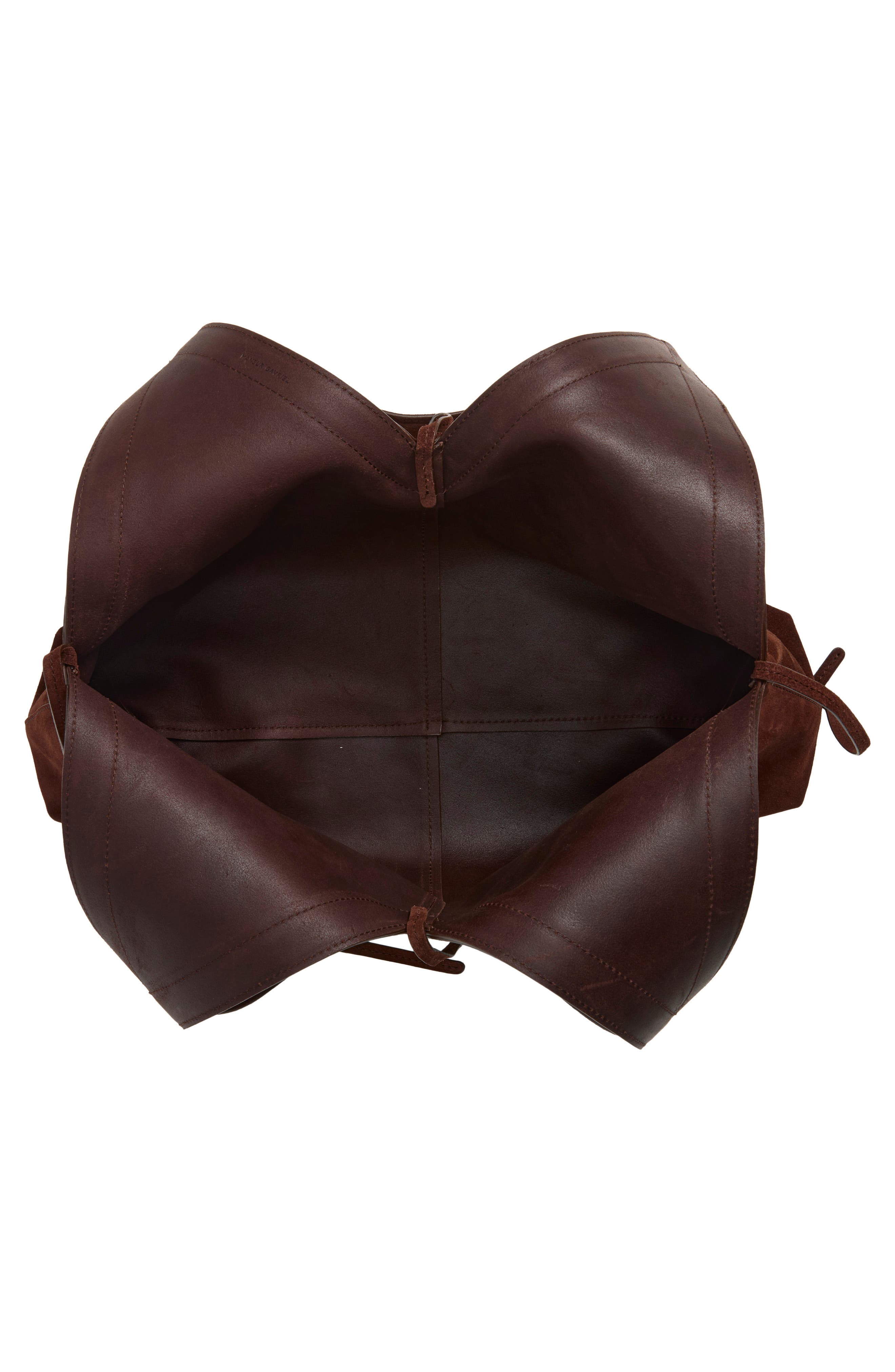 Soft Medium Suede Tote, Alternate, color, CHOCOLATE