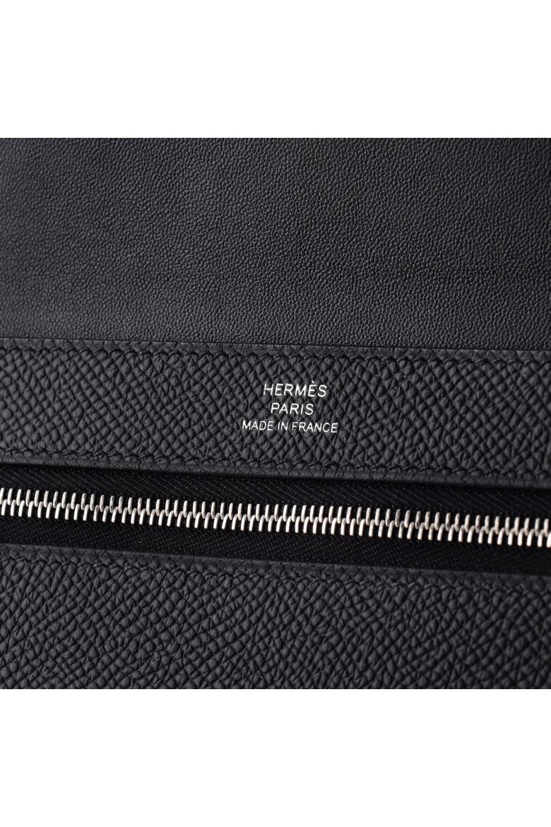 New H Passant Wallet Leather Long, Alternate, color, Noir