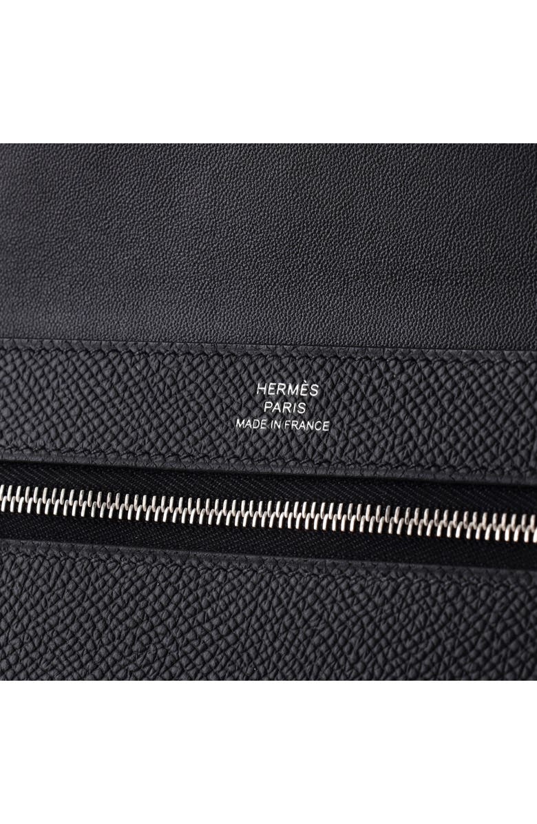 Pre-Owned Hermes New H Passant Wallet Leather Long, Alternate, color, Noir