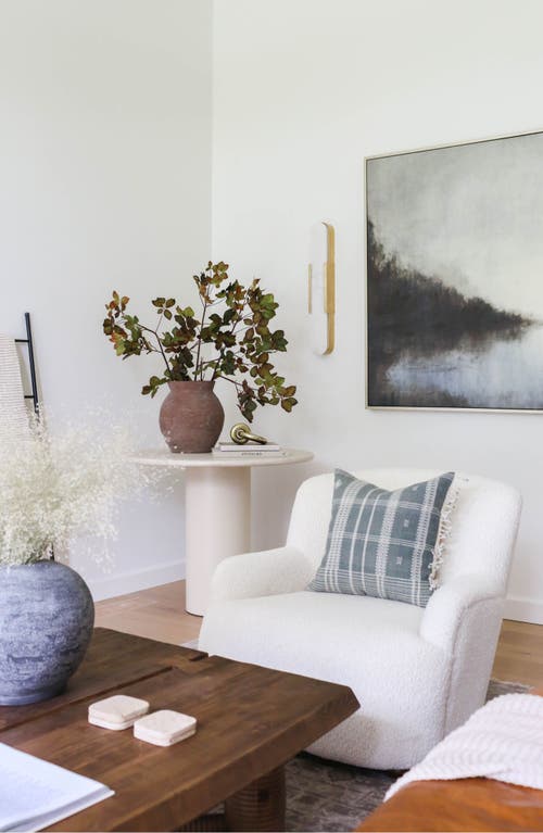 Linen & James Brea Dusty Blue Indian Wool Pillow Cover In Dusty Blue