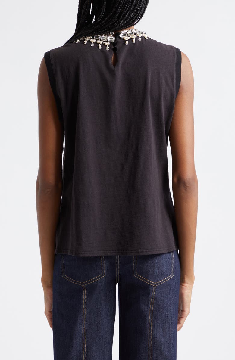 Cinq à Sept Brielle Embellished Jewel Cotton Tank, Alternate, color,
