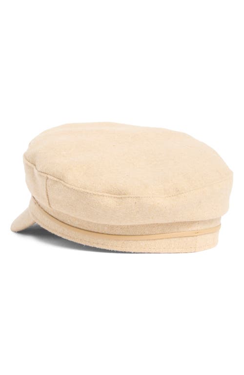 Vince Camuto Solid Felt Skipper Cap In Brown