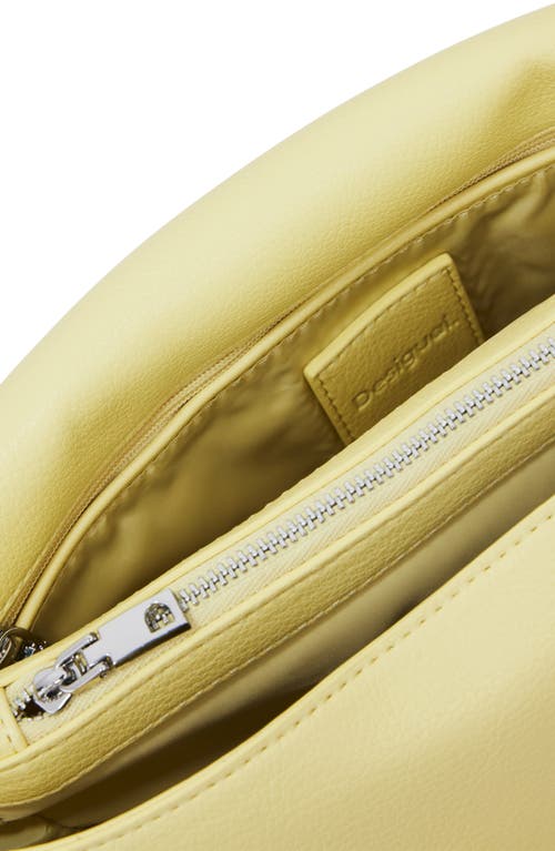 Desigual Faux Leather Shoulder Bag In Yellow