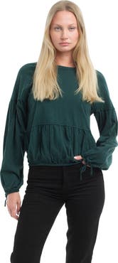 WILT Clothing Shirred Elastic Hem Tee