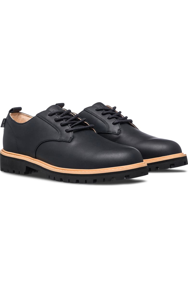 CLAE Logan Lugged Plain Toe Derby, Main, color, Black Natural Leather