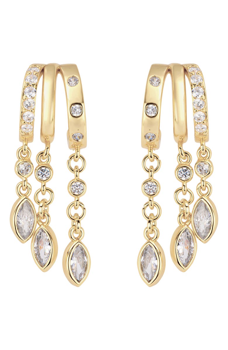 ATHRA LUXE The Marquise Chain Huggie Hoop Earrings, Main, color, 