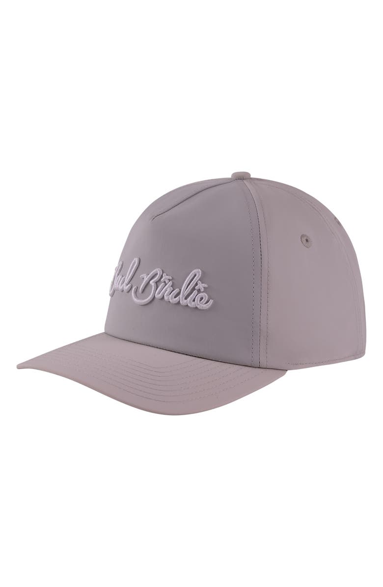 Bad Birdie Script Logo Baseball Cap, Main, color, Glacier Grey