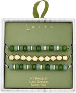 Leith Set of 3 Beaded Stretch Bracelets
