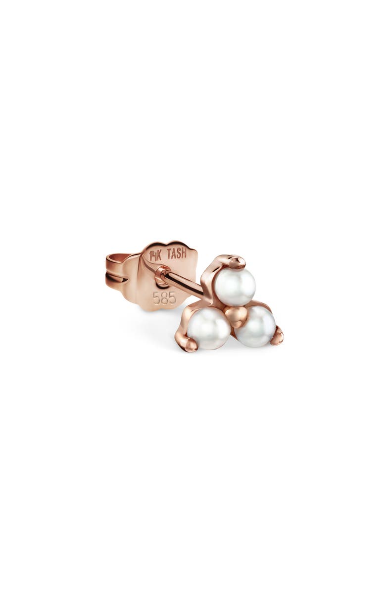 MARIA TASH Freshwater Pearl Trinity Threaded Stud Earring, Main, color, 
