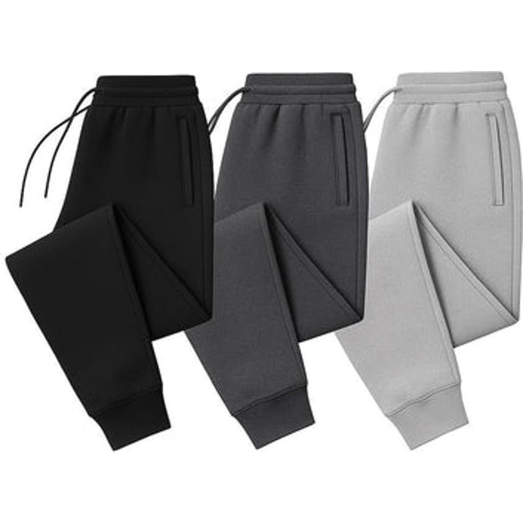Benben 3 Pack Ultra Soft Fleece Jogger Sweatpants In Multi