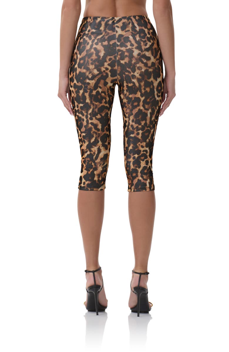 AFRM Gianna Leopard Print Crop Leggings, Alternate, color, Winter Animal