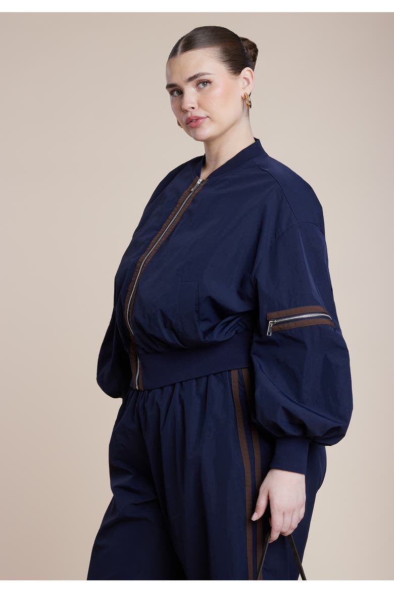 Nylon Track Jacket, Alternate, color, NIGHT SKY