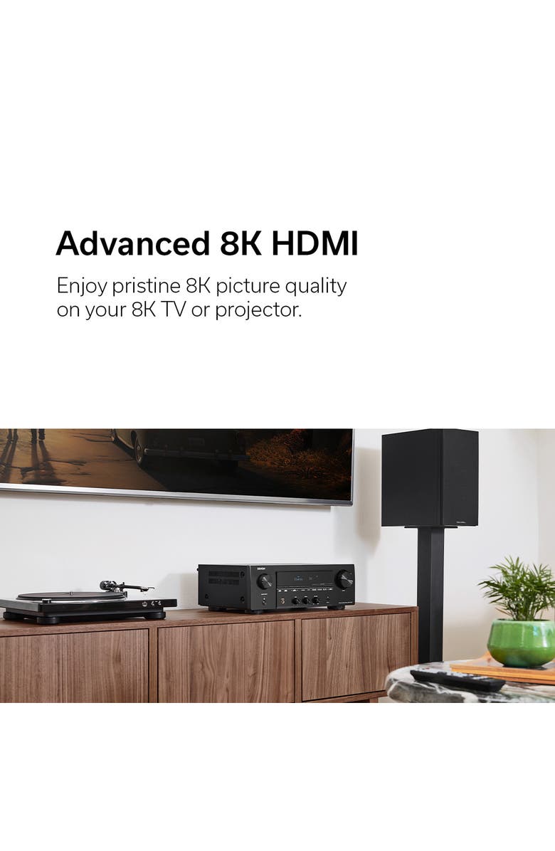 Denon DRA-900H 2.1 Channel 8K Stereo AV Receiver with HEOS Built-In, Alternate, color, Black
