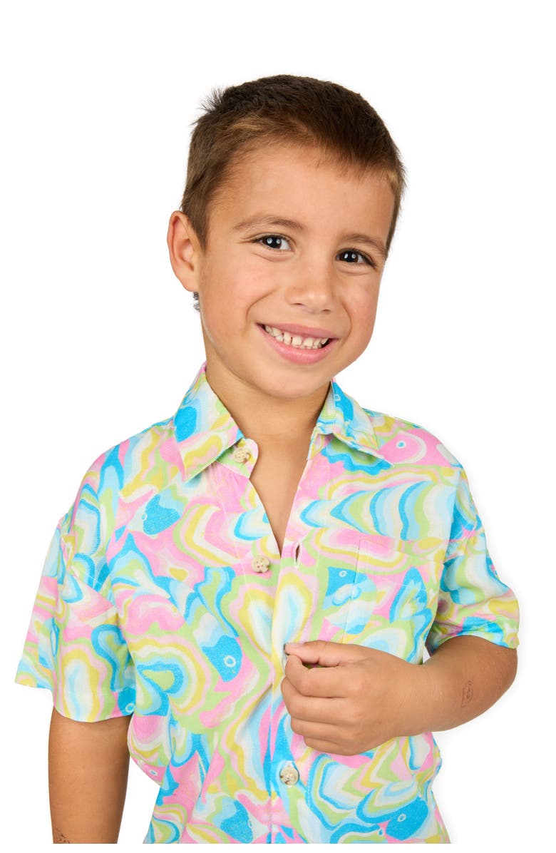 Kenny Flowers The St. Lucia - Boys Hawaiian Shirt, Alternate, color, Multi