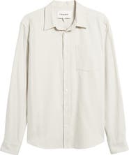FRAME Brushed Cotton Blend Button-Up Shirt