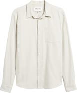 FRAME Brushed Cotton Blend Button-Up Shirt