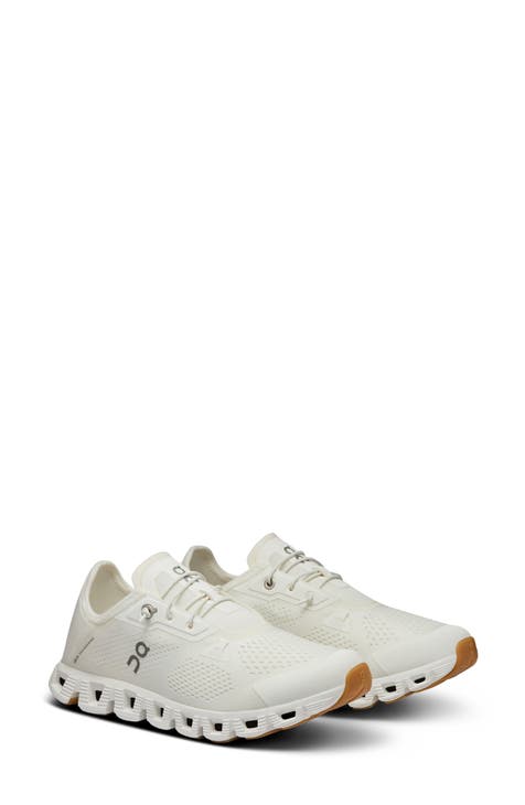 White shops mesh slip on sneakers