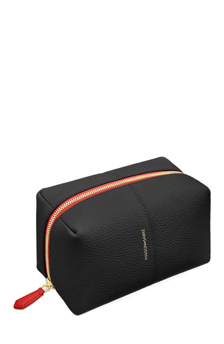 MAISON de SABRÉ Leather Beauty Pouch, Alternate, color, 
