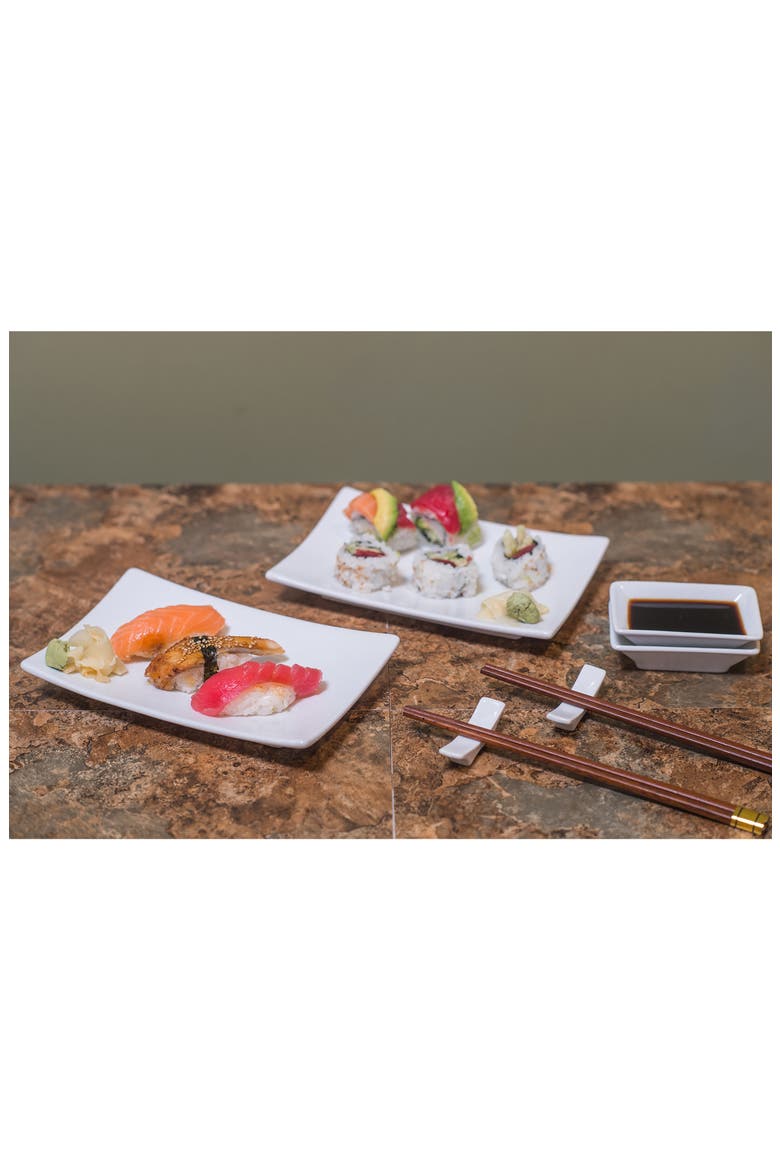 Sushi 2 Go 8-Piece Porcelain Sushi Set, Alternate, color, WHITE