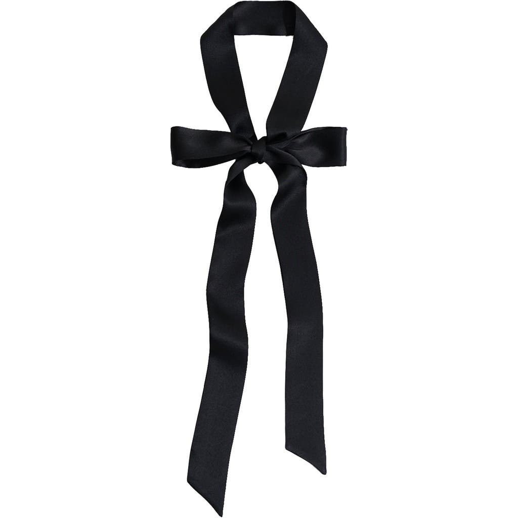 Lost Pattern Nyc "la Collectionneuse" Silk Ribbon Scarf In Black