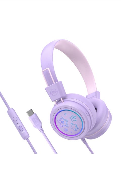 KidJamz KJ55U USB-C Kid's Headphones w/ LED Lights