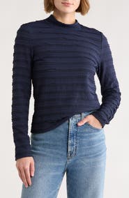 Melrose and Market Lace Mock Neck Top