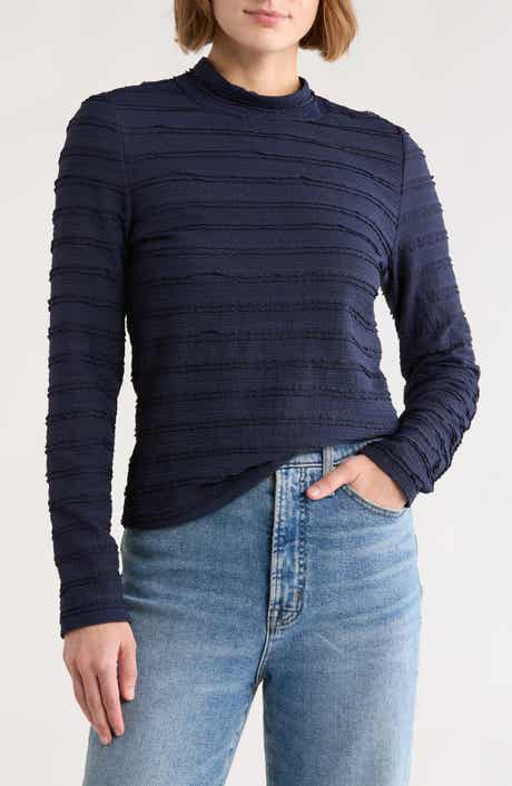 Melrose and Market Lace Mock Neck Top