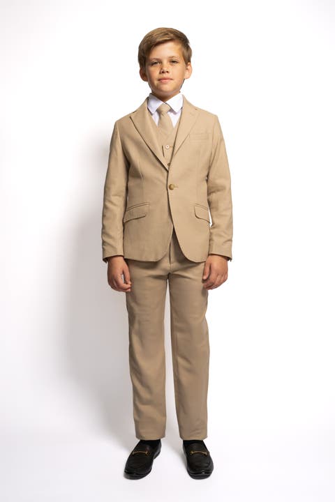 Kids' Oasis 5-Piece Slim Fit Linen Suit (Baby, Toddler, Little Kid & Big Kid)