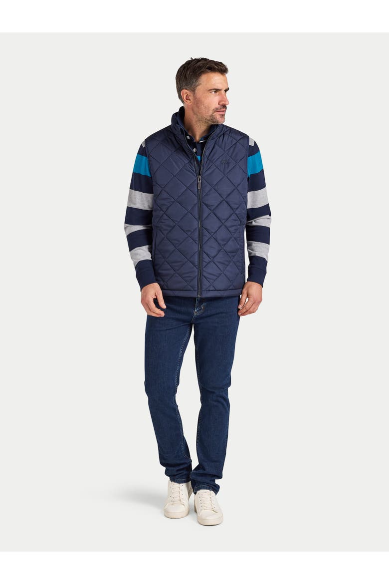 Quilted Gilet, Alternate, color, Navy